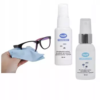 Набор для чистки и защиты от запотевания очков, 2х30мл + салфетки Inna