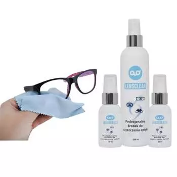 Набор для чистки стекол и экрана, 3 шт + Салфетки LensClean, inna