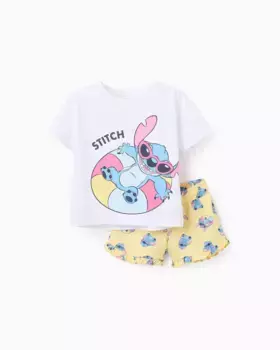 Набор для девочек из 2 предметов 100% хлопок Мотив стежки Zippy, жёлтый