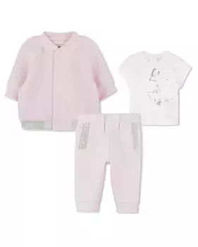 Набор для девочки 3 шт. в розовом цвете Karl Lagerfeld Kids, цвет Rosa