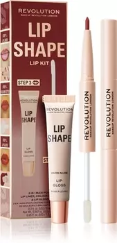 Набор для губ Makeup Revolution Lip Shape Kit, Warm Nude 1 szt.