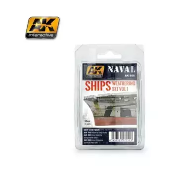 Набор для испытаний на выветривание кораблей, том. 1, Weathering (AK-Interactive)