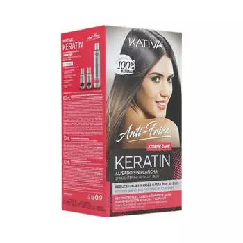 Набор для кератинового выпрямления волос, 1 шт. KATIVA, ANTI FRIZZ, XTREME CARE SET