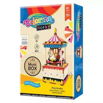 Набор для лепки с музыкальной шкатулкой-каруселью Colorino Hobby 37152Ptr