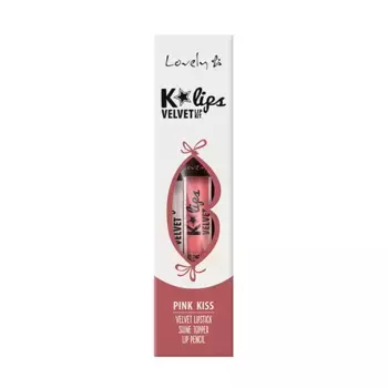Набор для макияжа губ Lips Set K'lips Velvet Lovely, цвет pink kiss