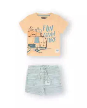 Набор для мальчика 2 кусочка хлопка оранжевого цвета Canada House, оранжевый