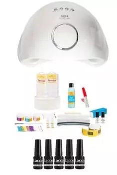 Набор для ногтей УФ/LED лампа 48Вт маникюрные лаки, inna