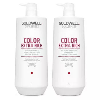 Набор для окрашенных волос: шампунь, 1000 мл + кондиционер, 1000 мл Goldwell