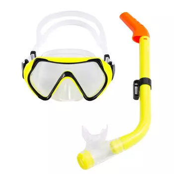 Набор для подводного плавания SBART, полностью сухая силиконовая маска, набор для подводного плавания, Самбо, детская модель, флуоресцентно-желтый