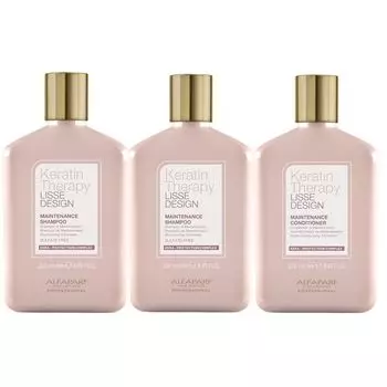 Набор для разглаживания волос: кондиционер Alfaparf Keratin Therapy Maintenance, 2х250 мл