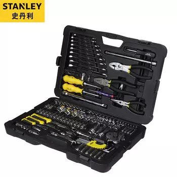 Набор для ремонта автомобиля Stanley, 125 предметов, головка, ключ с трещоткой, многофункциональный набор инструментов для ремонта машин STMT74393-8-23