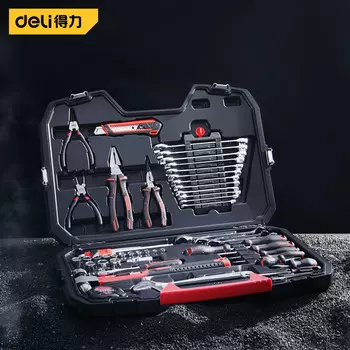Набор для ремонта механического оборудования Deli из 58 предметов, большой, средний и малый набор торцевых ключей для авторемонта DQ01058