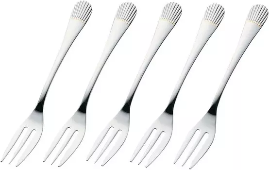 Набор для тортов «Норитаке» (5 предметов), длина: около 13,5 см, 08: вилка (частично позолоченная). Noritake