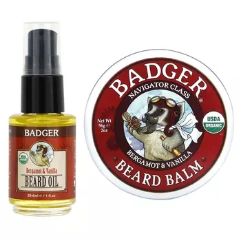 Набор для ухода за бородой Badger Company с бергамотом и ванилью