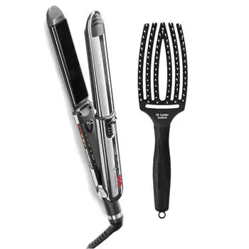 Набор для укладки волос: выпрямитель для волос 31мм - черный Babyliss Pro Elipsis And Finger Brush Fb Combo Medium, 1 шт.