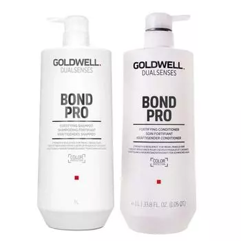 Набор для укрепления волос: шампунь, 1000 мл + кондиционер, 1000 мл Goldwell