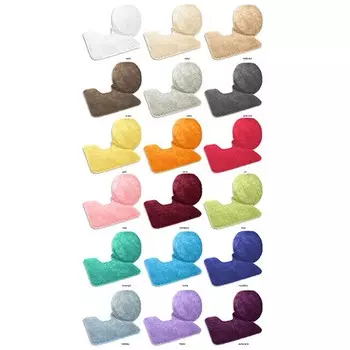 Набор для ванной комнаты из микрофибры, 2 предмета, крышка на крышку унитаза + шаблон с вырезом, белый Mesana