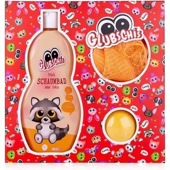 Набор для ванны Accentra GLUBSCHIS в подарочной упаковке с пеной для ванны, бомбочкой для ванны и сетчатой губкой с мотивом Клуни — подарочный набор для девочек и мальчиков на день рождения или Рождество