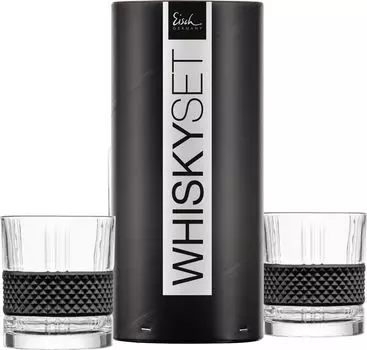 Набор для виски Eisch 544/17 черный в подарочном тубусе GLEN 78854417