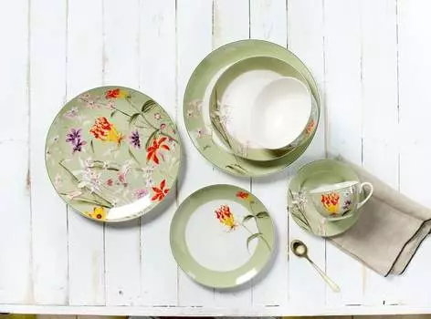 Набор для завтрака 18 предметов Флора зеленый Ritzenhoff & Breker
