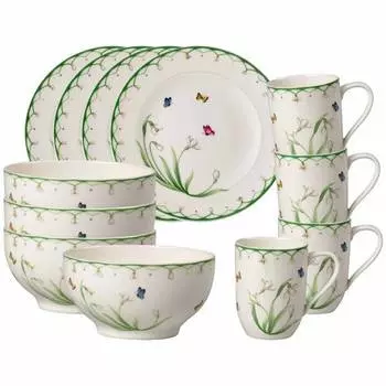 Набор для завтрака colorful spring 12 предметов Villeroy & Boch, мультколор