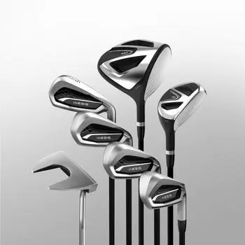 НАБОР ДЛЯ ГОЛЬФА ДЛЯ ВЗРОСЛЫХ 7 КЛЮШЕК 100 ОБЫЧНЫЙ РАЗМЕР 2 - ГРАФИТ Inesis