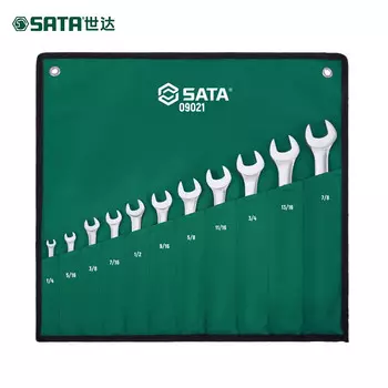 Набор дюймовых полированных двойных ключей SATA, 11 предметов 09021