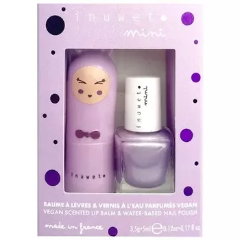 Набор Duo Set: бальзам для губ и лак на водной основе - лиловый Markenlos