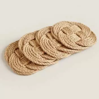 Набор джутовых подставок Zara Home, 4 штуки