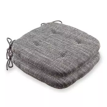 Набор etrea из 2 подушек для сидения — подушки для стульев Levio размером 40x40 см — твердые и мягкие — подушки для стульев для внутреннего и наружного использования — сделано в Германии — натуральный бежевый Etrea Himmlische Qualitt, серый