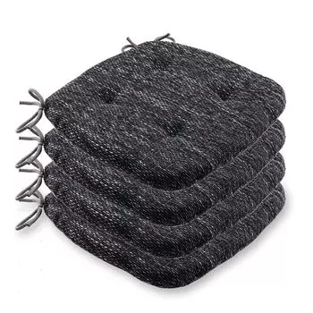 Набор etrea из 4 подушек для сидения — подушки для стульев Levio размером 40x40 см — твердые и мягкие — подушки для стульев для внутреннего и наружного использования — сделано в Германии — натуральный бежевый Etrea Himmlische Qualitt, серый