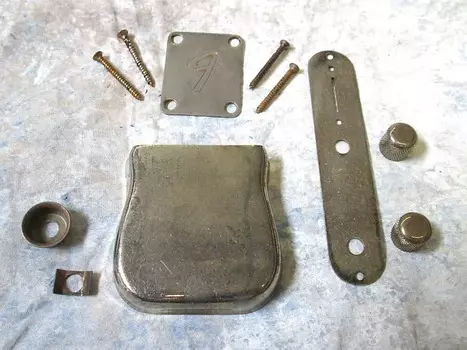 Набор Fender Telecaster RELIC, крышка бриджа, пластина грифа, ручки и многое другое! Telecaster Hardware Relic Set