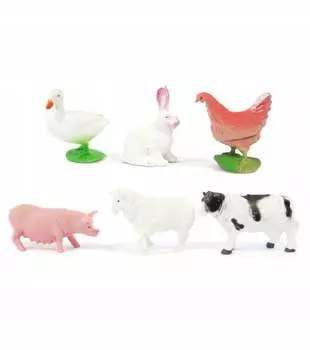 НАБОР ФИГУРКИ ЖИВОТНЫЕ «ДОМАШНЯЯ ФЕРМА» 6 шт. Midex