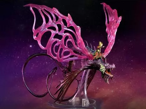 Набор фигурок Dungeons & Dragons Icons of the Realm: Spelljammer Adventures in Space Adult Solar Dragon & Prince Xeleth Figure Set Wizkids