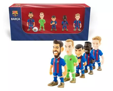 Набор фигурок FootballFC Barcelona, 5x Minix, 7 см, Пике Педри Стеген Фати Йонг