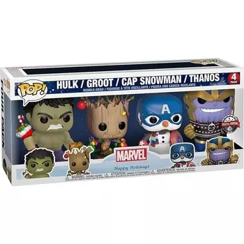 Набор фигурок Funko Pop Marvel Праздничная коробка, 4 штуки