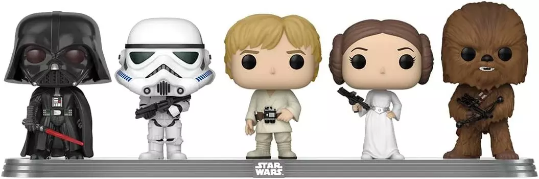 Набор фигурок Funko POP! Vinyl: Star Wars - Darth Vader, Stormtrooper, Luke Skywalker, Princess Leia and Chewbacca, 5 шт
