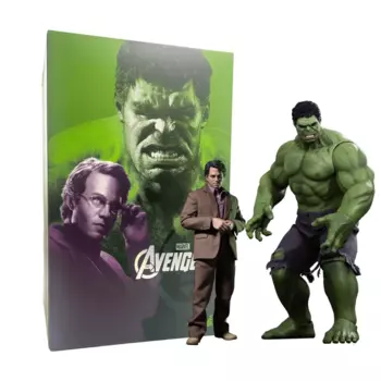 Набор фигурок Hot Toys The Avengers, Bruce Banner And Hulk Regional Premium Edition MMS230, 32 см/42 см