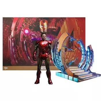 Набор фигурок Hot Toys The Avengers Iron Man Mark VI (2.0) With Suit-Up Gantry 1:6, 42 см