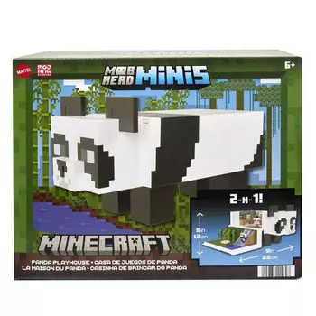 Набор фигурок Minecraft Игровой домик Панда + 2 фигурки Mattel