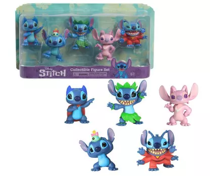 Набор фигурок STITCH Фигурка STITCH, 5 упаковок, 7 см JUST PLAY 46211