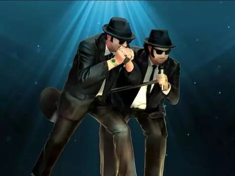 Набор фигурок The Blues Brothers Jake and Elwood (Singing) 1/10 Scale Figure Set Sd Toys