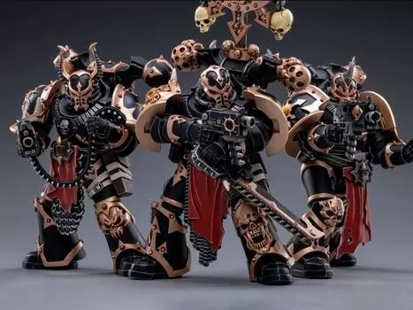 Набор фигурок Warhammer 40K Black Legion Chaos Space Marines 1/18 Scale Figure Set Joytoy