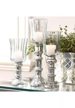 Набор фонарей Frjeville, 3 шт., прозрачный/серебристый Loberon, прозрачный/серебристый