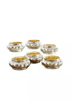 Набор фонарей Micina, 6 шт. серебро Loberon, серебро