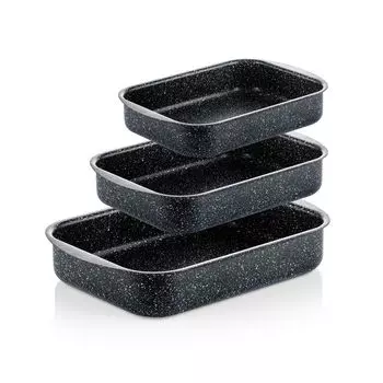 Набор форм для запекания Westinghouse Black Marble 25/30/35 см, с антипригарным покрытием,