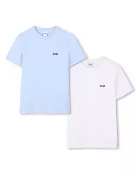 Набор футболок для мальчиков с короткими рукавами BOSS Kidswear, белый