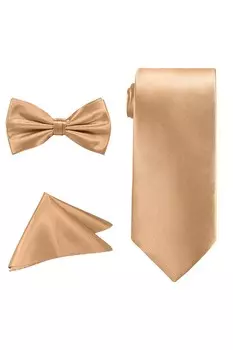 Набор галстук, бабочка и платок Neel Blue, слоновая кость