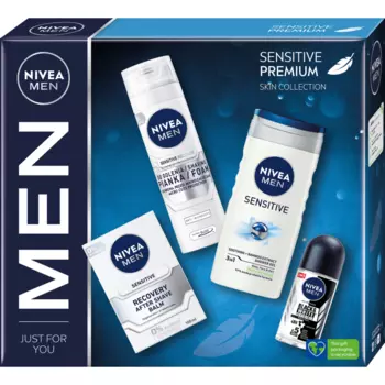 Набор: гель для душа 3в1 для тела Nivea Men Sensitive, 200 мл