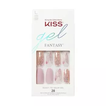Набор гелей Fantasy 28 Long Ready To Wear Nails Dreams - Клеевые ногти, Kiss